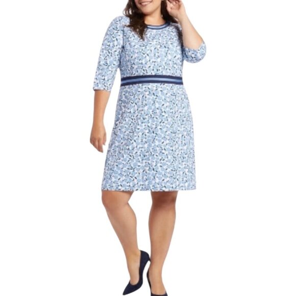 Draper James Blue Floral Dress - Picture 1 of 10